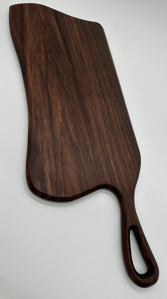Walnut cutting/serving board with handle